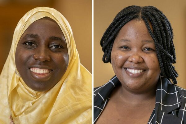 Haleemah Ahmad and Oneile Baitloti will graduate in May 2023 from the Master of Global Affairs program.