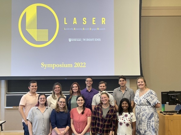 Will Beattie — top row, 3rd from the right — along with his AY 2021-22 LASER cohort. (Aug. 2022)