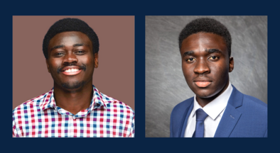 roboMUA Co-founders Emmanuel Acheampong '21 M.S. (left) and Rofy Okyere-Forson '22 M.S.