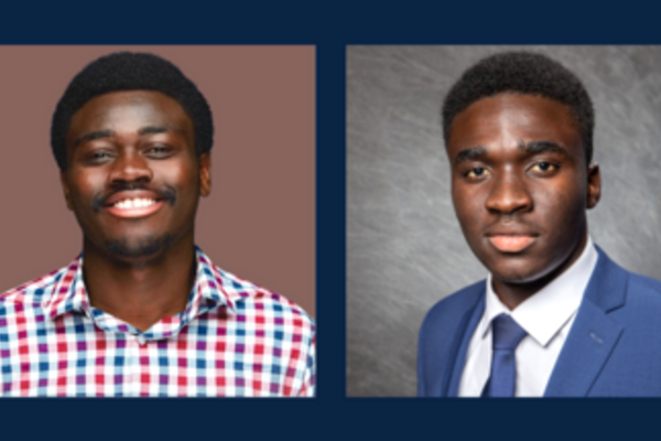 roboMUA Co-founders Emmanuel Acheampong '21 M.S. (left) and Rofy Okyere-Forson '22 M.S.