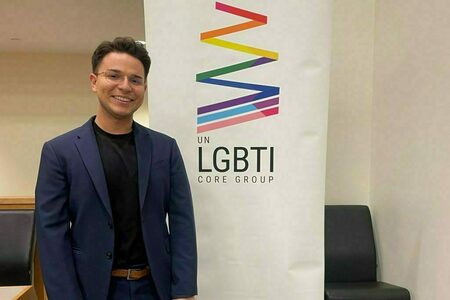 Second-year MGA student Matthew Bocanumenth is working to bring the lived experiences of LGBTQ+ people out of the shadows during his field experience at Outright International.